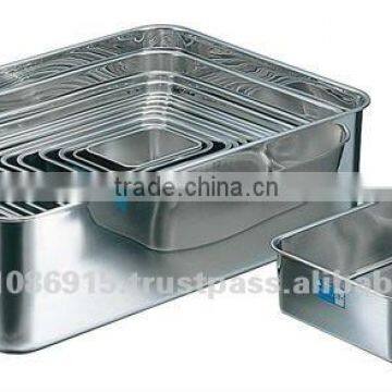 SUS304 Durable Deep Food Container Small Kitchen Utensils Japanese Kaku Vat Rectangular Vat