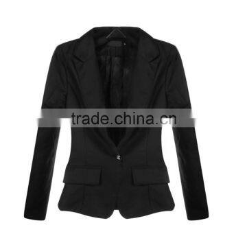 Women Blazer Suit Slim One Button Jacket Coat Long Sleeve Lady Outwear Blazer Women 2015 NEW