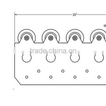 Hot Sale High Quality TSQ04D Flat Track Double Sliding Barn Door Hard photo-5