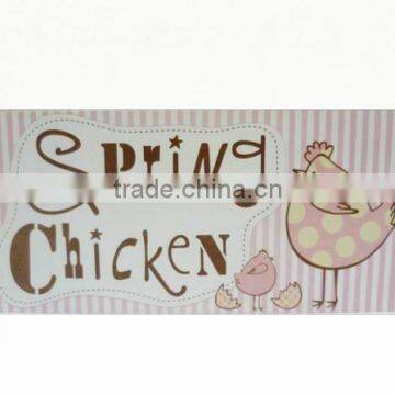 Wholesale spring Easter chicken promotion gift wood table used plaque