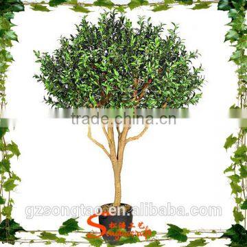 Evergreen ornamental plants plastic bonsai tree for decor olive tree