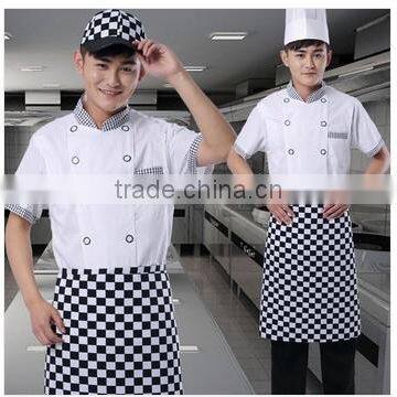 2017 new fashion restaurant chef uniform overalls and kitchen chef coverall