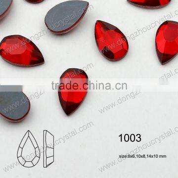 DZ-1003 drop glass flat back garment stone for clothing