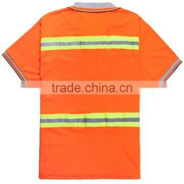 Custom Dustman Orange Hi Vis 3M Reflective Polo Shirt photo-2