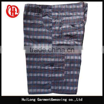 Manufacture Plaid Coated Pattern Breathable Men Pocket Shorts photo-6