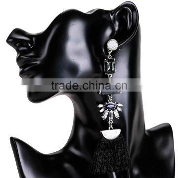 Fashion Tassel With Alloy Long Dangle Earrings for Women Jewelry photo-2