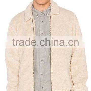 Custom china made warm winter velour jacket wholesale bomber mens jacket