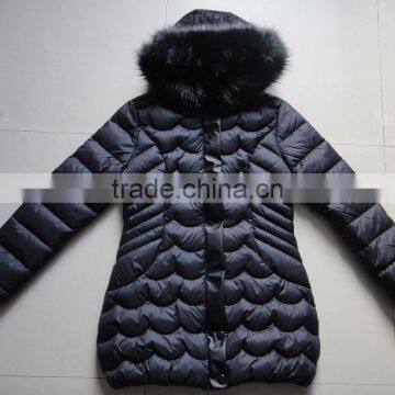 Women 100% Polyester Padding Winter Long Jacket