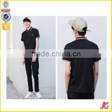 Factory OEM High Quality Fashion Cheap Custom 210g 100% Cotton Uniform Men's Black Polo T Shirt