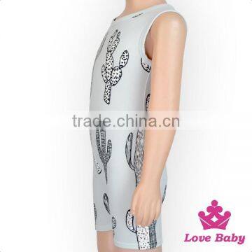 2LLY-096 Lovebaby Wholesale Formal Jumpsuit Sleeveless Baby Romper Jumpsuits Cactus Print Kids One Piece Jumpsuits photo-5