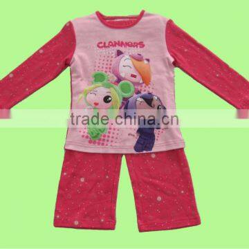 Cute girl's pajamas sleepwear kids pajamas