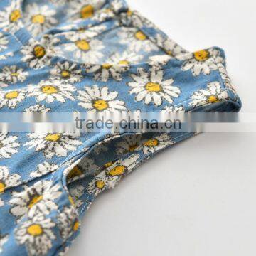 S33536W 2017 Summer Little Girls 100% Cotton Floral Printed Cute Dresses photo-4