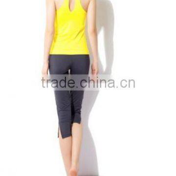Yellow Women Aerobics Pant Yoga Clothing Body Building Sport Wear photo-2