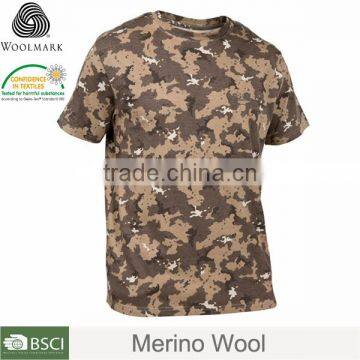 Hunting Clothing for Camping and Fishing ,merino Wool t Shirt Camouflage photo-5