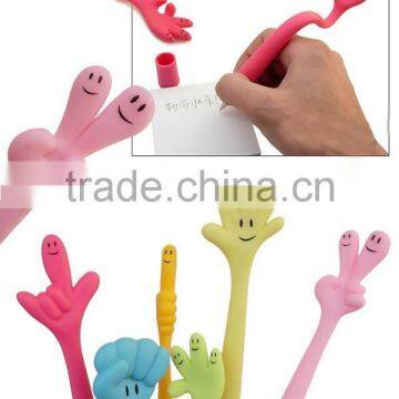 Creative Stationery Finger Shape Ballpoint Pen Flexible Silica Gel Pen Office & Student Pen photo-5