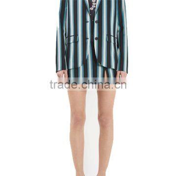 2017 OEM Summer Sexy Multi-color Vertical Striped Mini Skirt photo-6