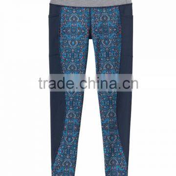 Custom Wide Waist Yoga Pants Tights With Leg Pockets Woman Leggings