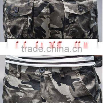 Stylish Men Casual Jogger Pants / 100% Cotton Camo Pants /Zip Pants P170214 photo-4