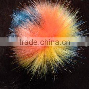 Top Quality Raccoon Fur Pom Pom for Hat/garment/key Chain photo-6