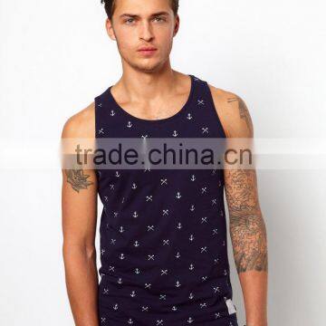 anchor print pattern throughout vests