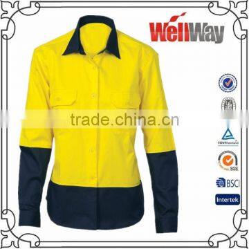 Long Sleeve Breathable Two Tone uv Protection Work Shirt