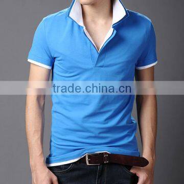 OEM Contrast Collar Polo Shirt Design for Men photo-2