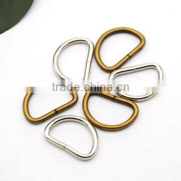 20mm Metal Round Iron Dee Ring Adjustable Buckles Nickle / Bronzefor Bag Webbing Strap IDR-20mm photo-2