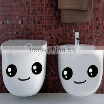 2016 New Funny Stylish Smiling Face Bathroom DIY Decal Vinyl Toilet Sticker Art Wall Paper Decor Cute Stickers photo-3