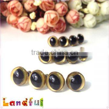 12mm Metallic Glitter Gold Craft Plastic Animal Eyes Safety Cat Eyes photo-2