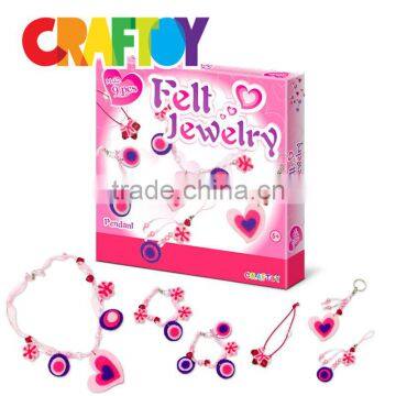 OEM Children Crafts Create Your Own Heart Style Felt Jewelry Kit photo-3