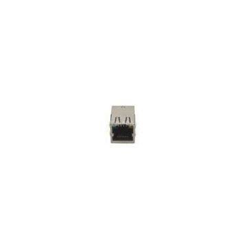 RJ45 8P8 Right Angle HDMI SMT Connector Phosphor Bronze With LED