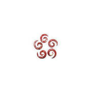 Colored spiral 4 Gauge Glass tragus Piercing Jewelry , handcrafted Gift