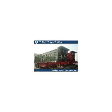 Tandem Hydraulic Tipping military Cargo Dump Semi Trailer for heavy duty transportation