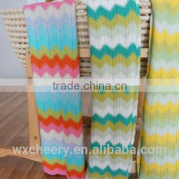 Super Soft 100% Cotton/bamboo/chenille /acrylic/polyester Knitted / Jacquard Throw Blanket