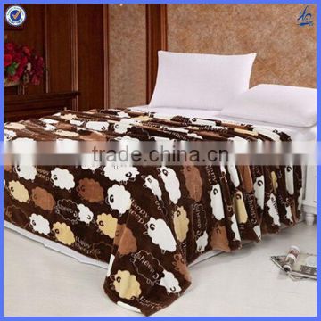 wholesaler animal print fleece blanket/custom blanket