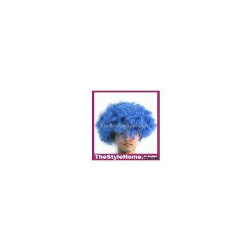 TheStyleHome Blue Clown Wig Jester Costume Prop Afro