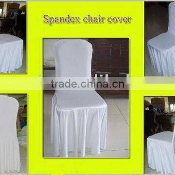 pleated wedding spandex chair cover with skirting