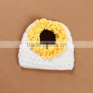 2014 baby girl crochet handmade hat baby flower hat