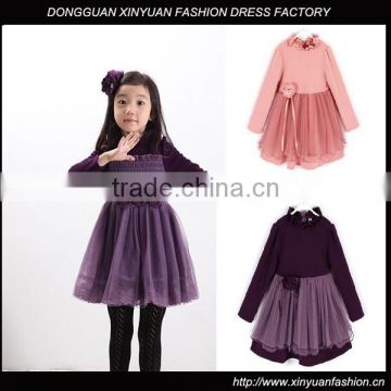 2014new design girl tulle dress modern children dress