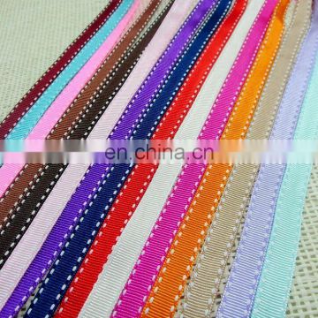 various colours 1cm saddle stitch grosgrain ribbon