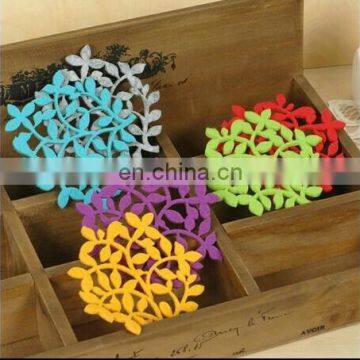 High quality laser cutting felt coaster