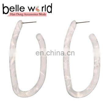Wholesale Fashion Acetie Acid U Shaped Women's Acrylic Acetate Drop Earrings photo-3