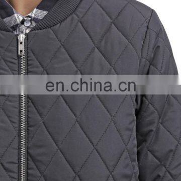 Factory OEM Women Dimond Quilted Padded Bomber Jacket