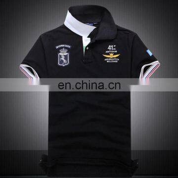 2016 Apparel Sale Quality Custom Design Wholesale Short Sleeve Applique Embroidery Jacquard Rib Polo Shirt photo-3