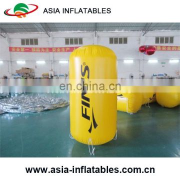 1,5 m High Tomato Inflatable Tube , Swim Cylinder Buoys , Tomato Sailing Buoys