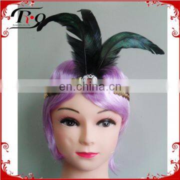 peacock feather indian party headband