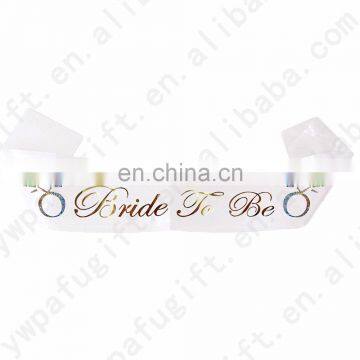 bachelorette party hologram bride to be satin sash with diamond