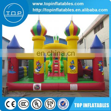 Inflatable amusement park, children like cartoon characters inflatable castle