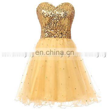 Latest Youthful Sweetheart Sleeveless Lace-up Tulle Sequins Mini Homecoming Dresses SD032 photo-2