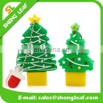 Customized Christmas Tree design usb flash drive for gifts